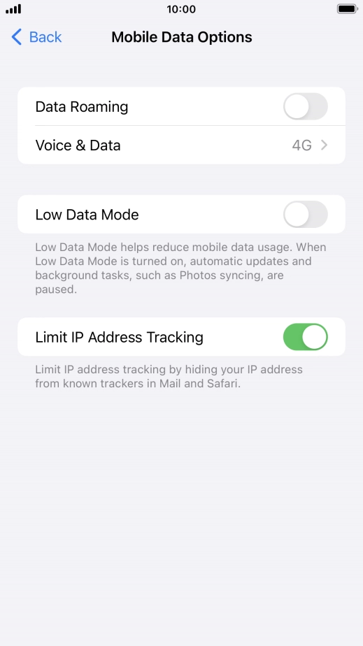 Press the indicator next to 