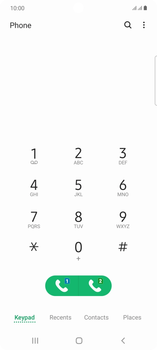 Press the menu icon.
