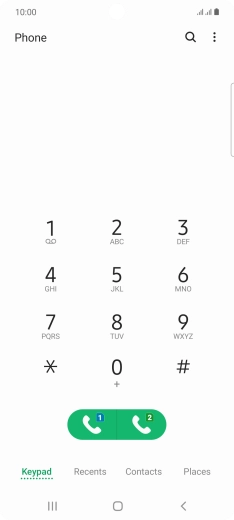 Press the menu icon.