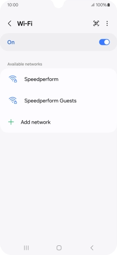 Press the required Wi-Fi network.