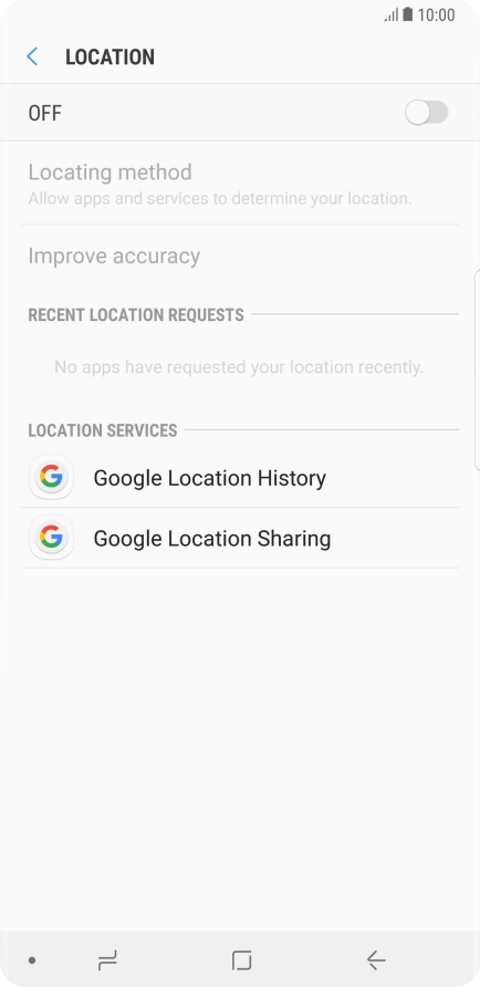 Press the indicator to turn the function on or off.