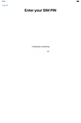 If your SIM is locked, key in your PIN and press OK. The default PIN is 1111.