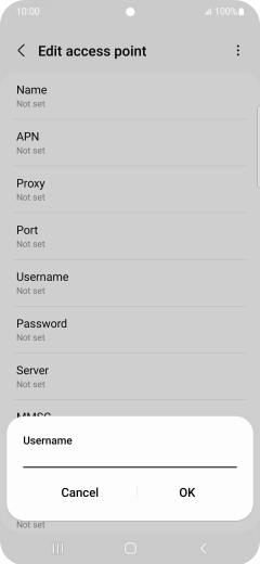 Key in eesecure and press OK.