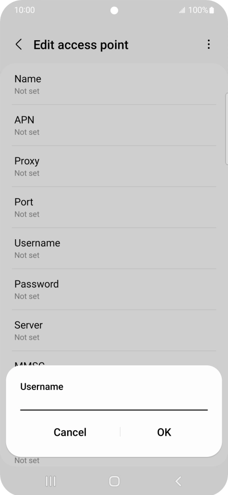 Key in eesecure and press OK.