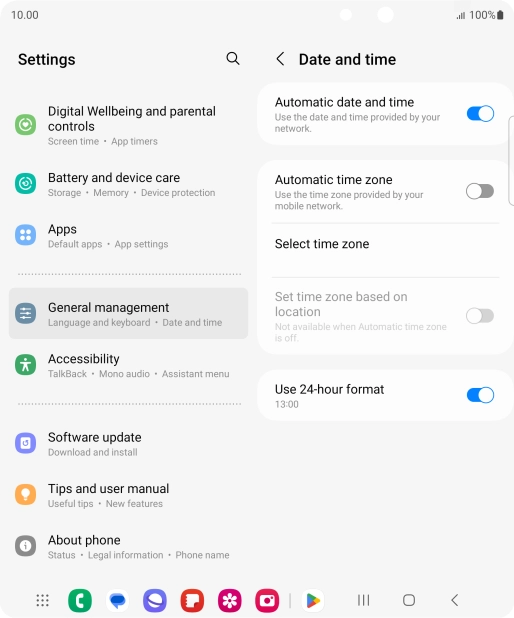 Press the indicator next to 