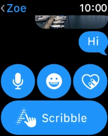Press the microphone icon and follow the instructions on the screen to record and send the message.