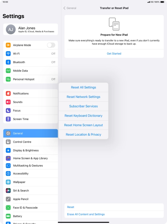 Press Reset Network Settings.