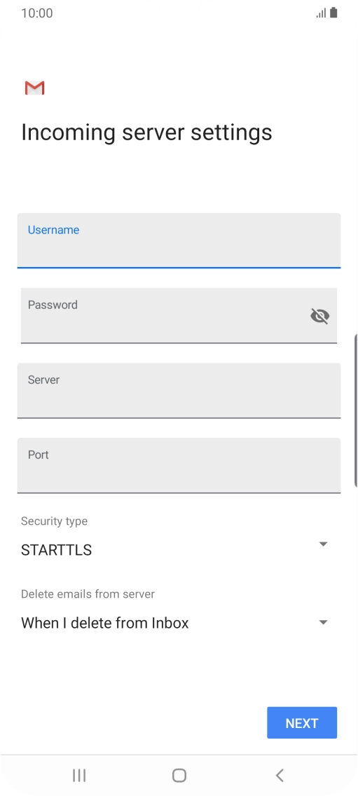 Press the field below 