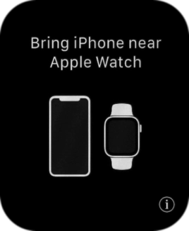 Place your Apple Watch next to your phone.