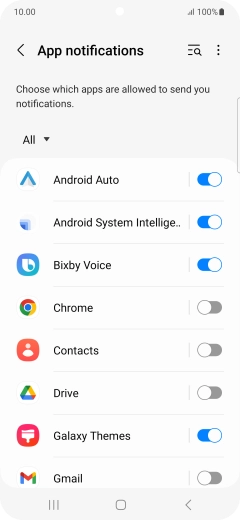 Press the drop down list.