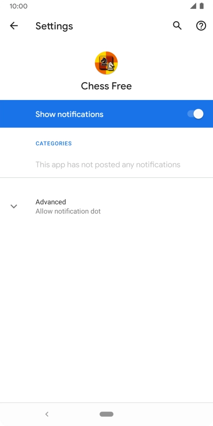 Press the indicator next to 