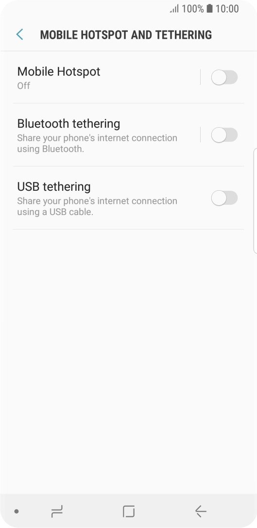 Press Mobile Hotspot.