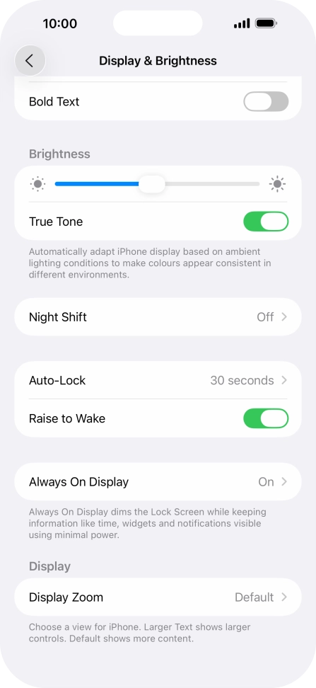 Press Always On Display.