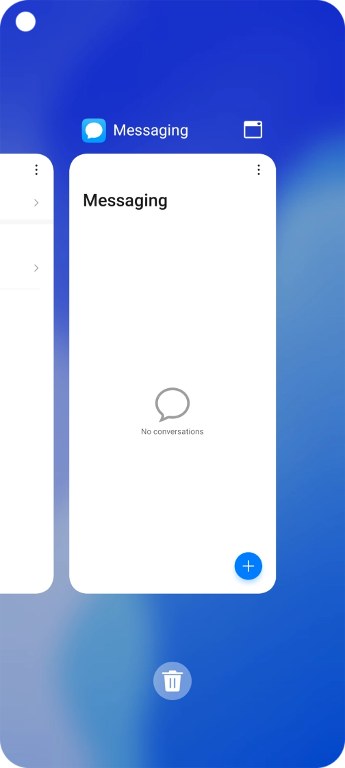 To end one running application, slide your finger upwards on the required application.