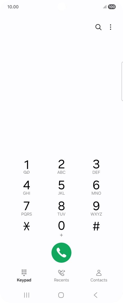 Press the menu icon.