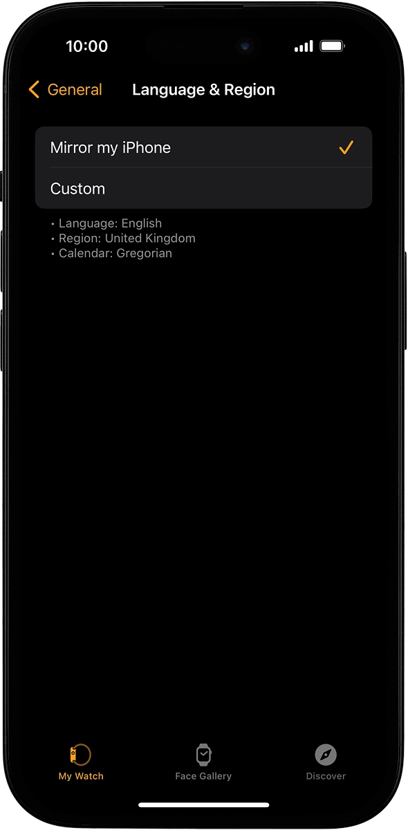 On your phone: Press Custom.