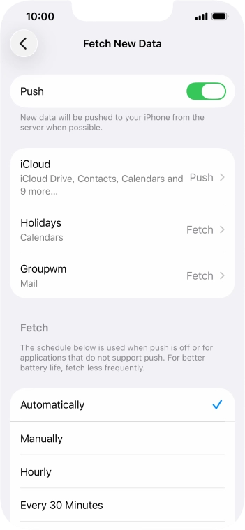 Press the indicator next to 