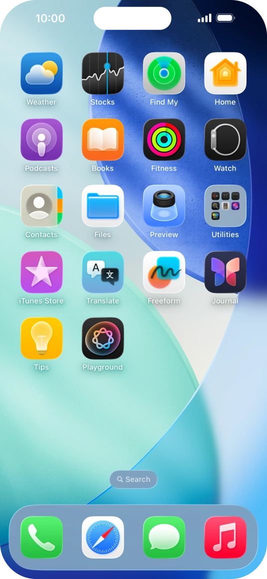 Press and hold anywhere on the home screen.