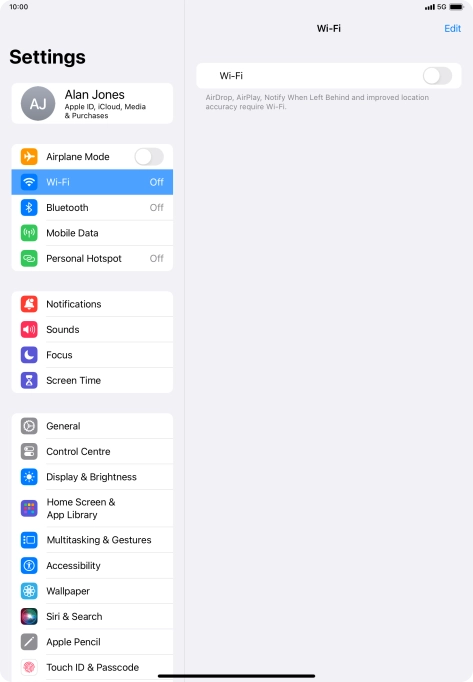 Press the indicator next to 