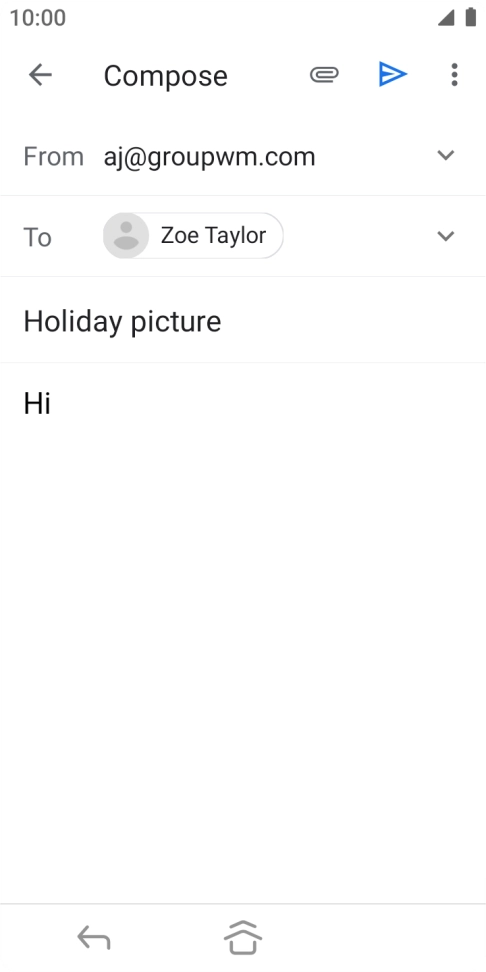 Press the attachment icon.