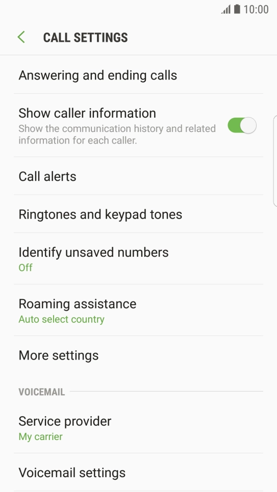 Press More settings.