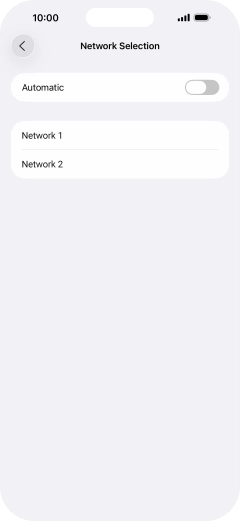 If you turn off the function, press the required network.