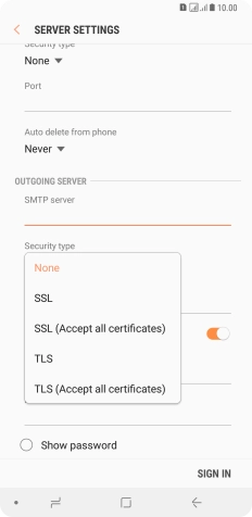 Press None to turn off the function.