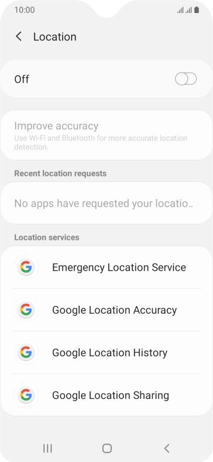 Press the indicator to turn the function on or off.