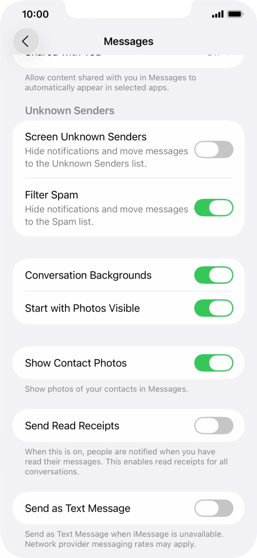 Press the indicator next to 
