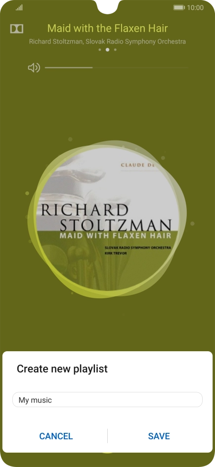 Key in a name for the playlist and press SAVE.