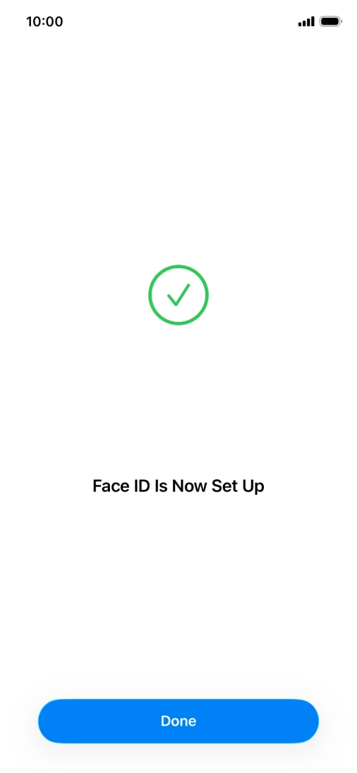 Press Done. If you haven't previously selected a phone lock code, key in a code of your own choice twice.