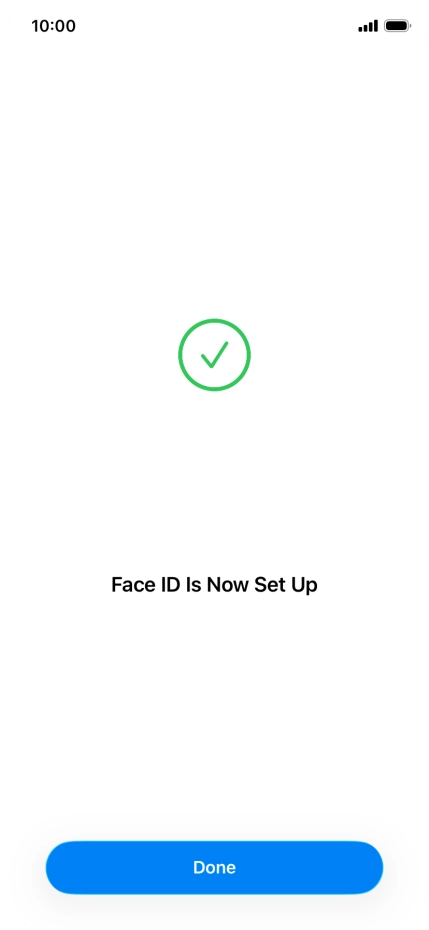 Press Done. If you haven't previously selected a phone lock code, key in a code of your own choice twice.