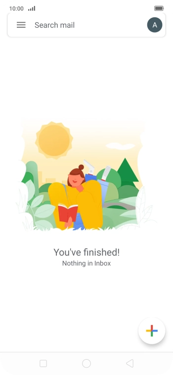 Press the email account icon.