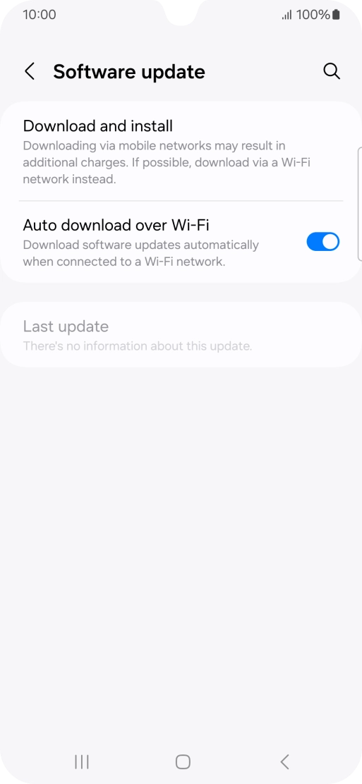 Press Download and install. If a new software version is available, it's displayed. Follow the instructions on the screen to update the phone software.