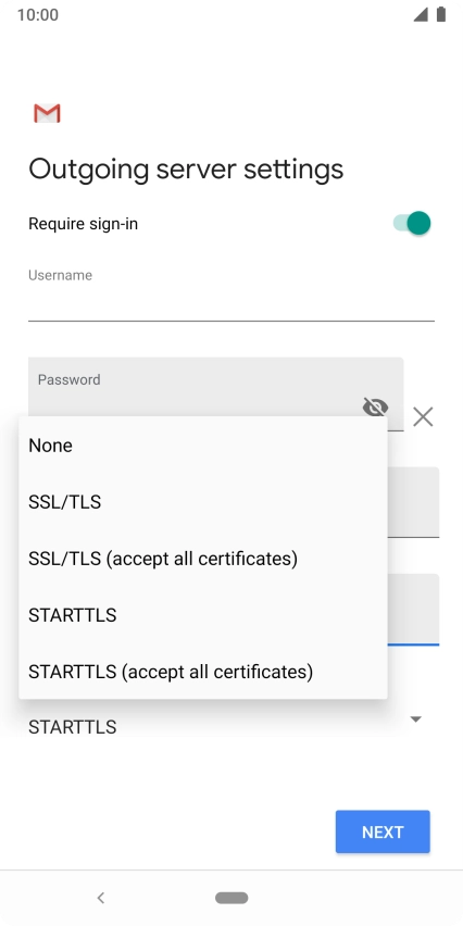 Press None to turn off the function.