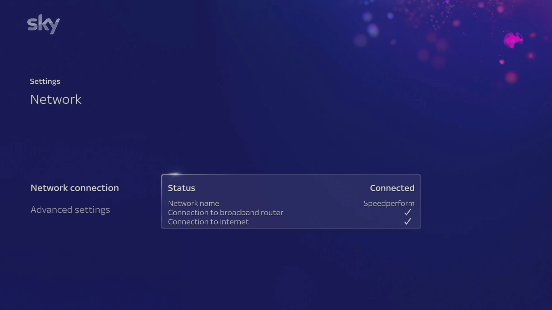Select Network connection.