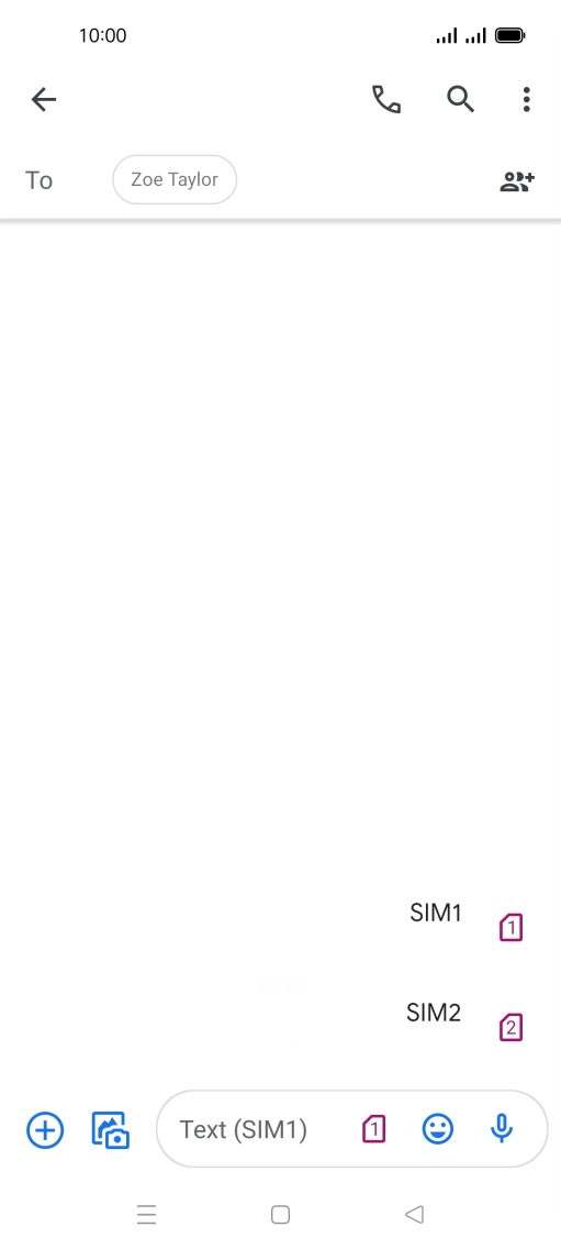 Press the required SIM.