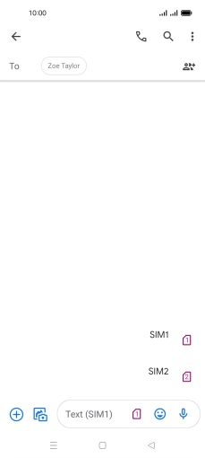 Press the required SIM.