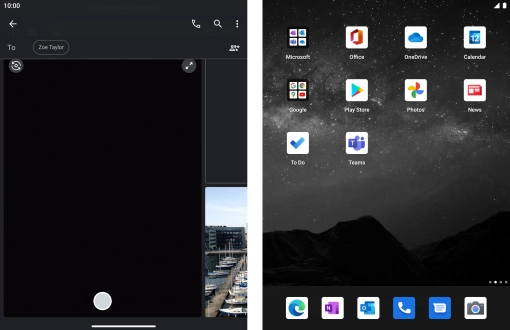 Slide your finger left on the screen.