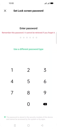 Press Use a different password type.