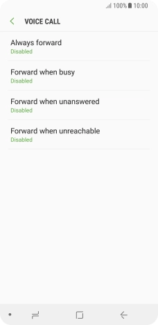 Press the required divert type.