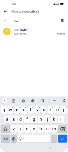Press the required contact.