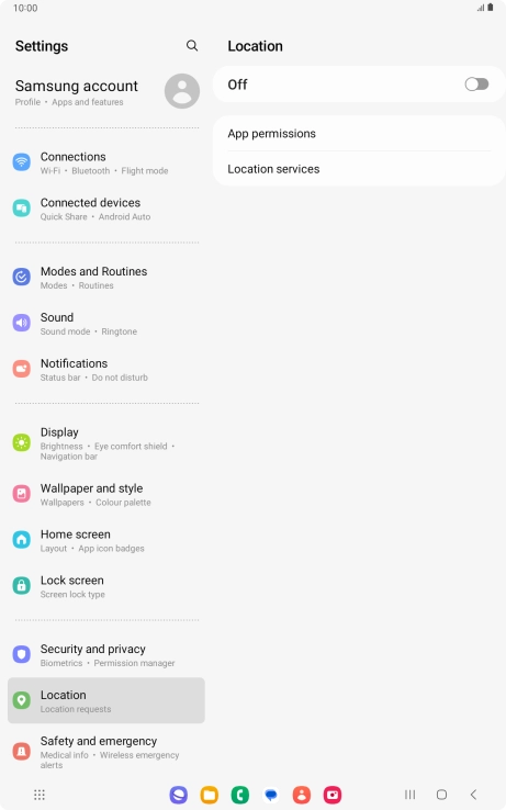 Press the indicator to turn the function on or off.
