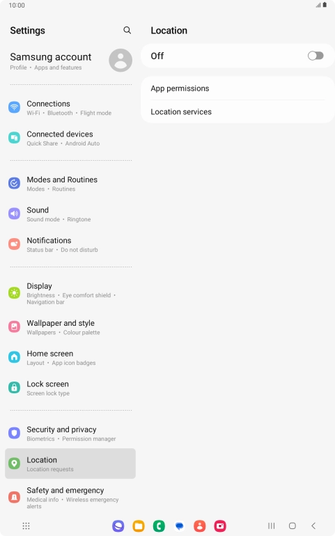 Press the indicator to turn the function on or off.