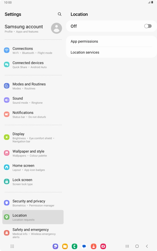 Press the indicator to turn the function on or off.