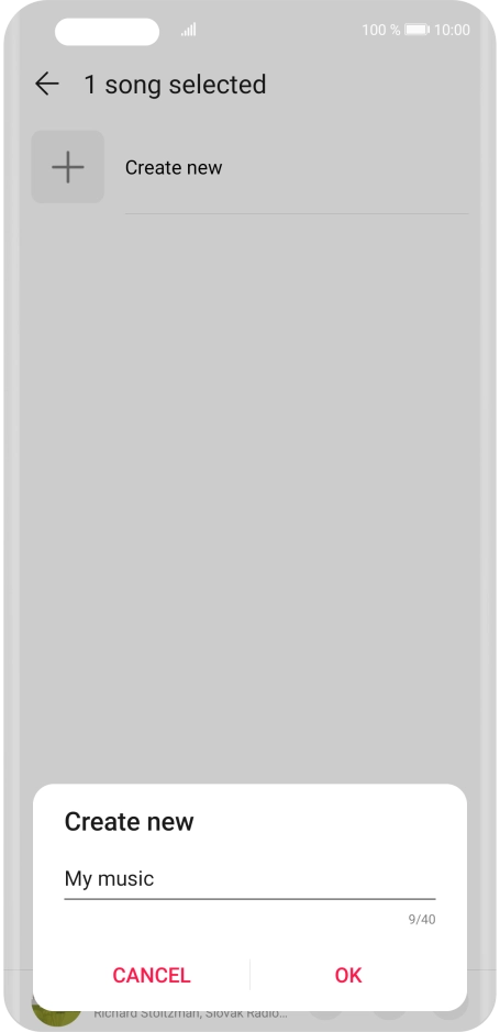 Key in a name for the playlist and press OK.