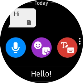Press the write reply icon and key in the required text.