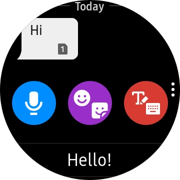 Press the write reply icon and key in the required text.