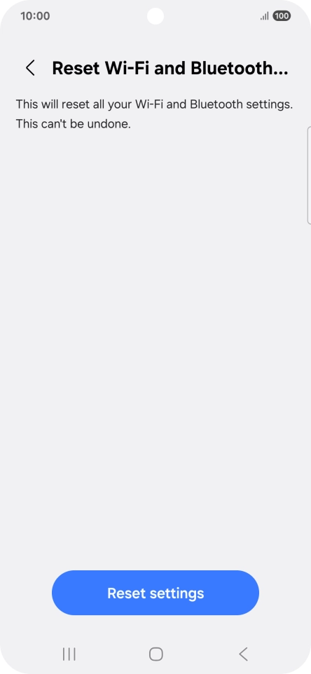 Press Reset settings.