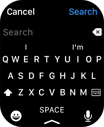 Press the microphone icon to turn on voice input.